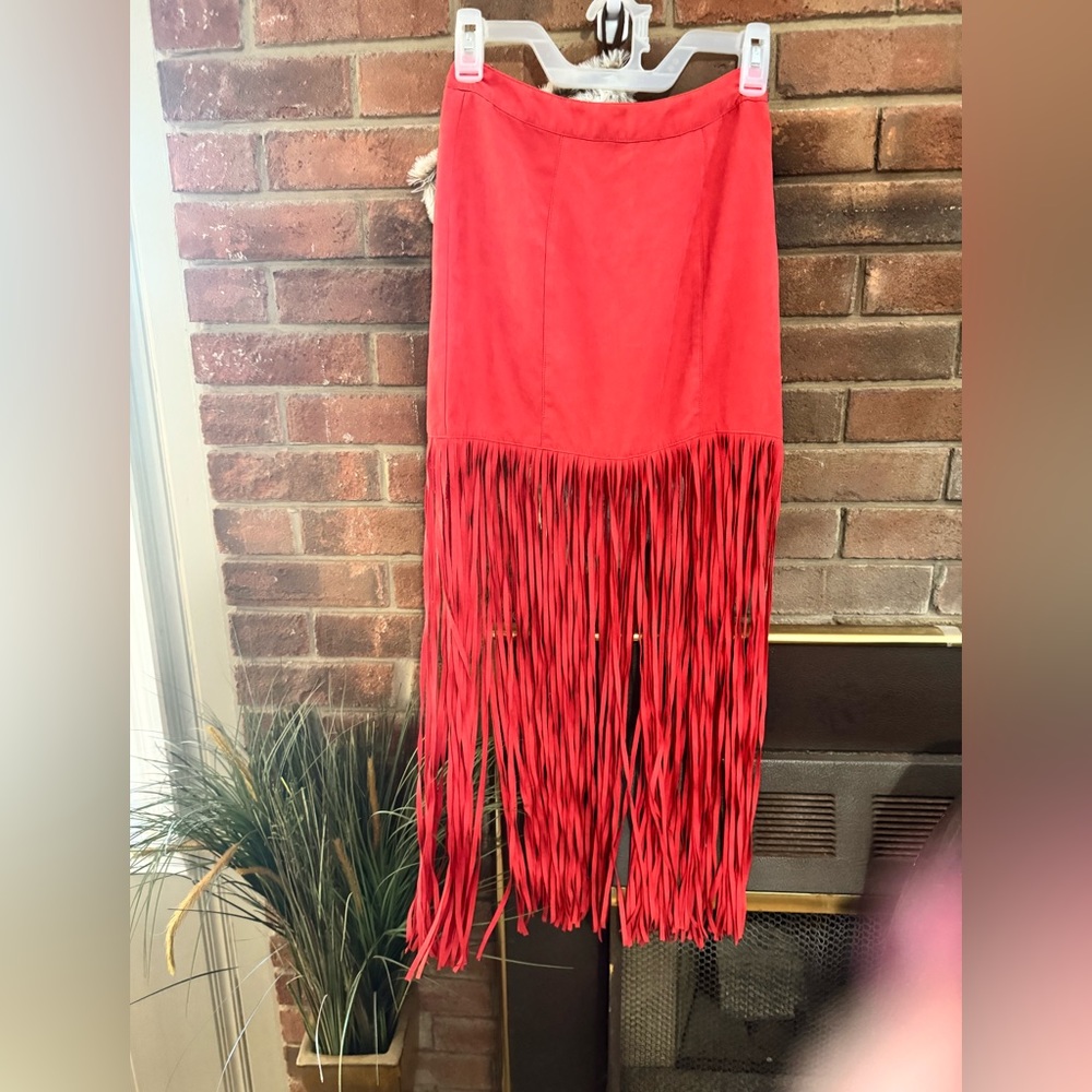H&M Coachella signature red skirt